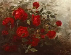Red Roses by Edith White, 1885, oil on canvas, sold Aug 2007