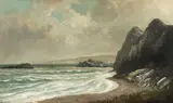 Gideon J. Denny, Bay of San Francisco near Golden Gate, Seal Rocks, 1879, oil on canvas