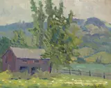 Phillips Frisbee Lewis, Old Blacksmith Shop, oil on board
