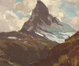 The Matterhorn in Summer by Edgar Alwin Payne, oil on board, sold Aug 2007