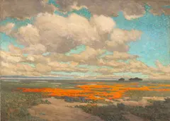Granville Redmond, A Field of California Poppies, 1911, oil on canvas