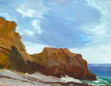 Jean Mannheim, Before the Storm - Laguna (No.304), oil on canvas board