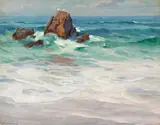 Jean Mannheim, Sunny Seas, oil on canvas