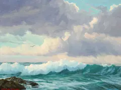 Roi Clarkson Colman, Clearing Skies, oil on canvas