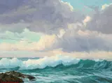 Roi Clarkson Colman, Clearing Skies, oil on canvas