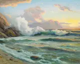 Angel Espoy, The Surf, Southern California (No.1205), oil on canvas