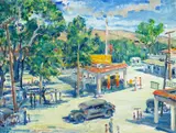 Otto Henry Schneider, Jacumba, 1927, oil on canvas on board