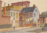 Bernard von Eichman, A Day in the City, watercolor on paper