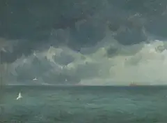 A Coming Storm by Frank Cuprien, oil on canvas on board, sold Aug 2007