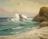 Angel Espoy, Pacific Sunset, oil on canvas