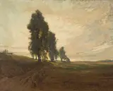Maurice Del Mue, Country Road at Sunset