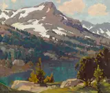 Sierra Lake and Glaciers by Edgar Alwin Payne, oil on canvas, sold Aug 2007