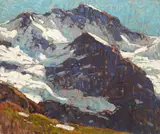 Snow-covered Peaks by Edgar Alwin Payne, oil on canvas, sold Aug 2007