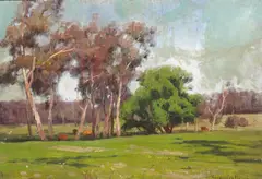 Gordon Coutts, California Landscape; Adobe House; Southwestern Farm (a group of three), first signed 'Gordon Coutts' (lower right)
