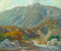 Frederick William Becker, Foothills, thought to be Malibu Canyon, oil on canvas