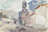 Clarence K. Hinkle, Oak Trees; View through Trees; Street in Ojai; Lone Church at Bridgeport (4)