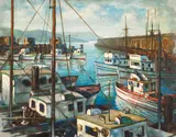 John Garth, Outward Bound, Fisherman's Wharf, oil on canvas