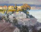 Lois E. Johnson, Capitola Sunset (No.0324), oil on canvas