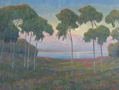 Moon Over Montecito by William Dorsey, oil on canvas, sold Aug 2007