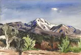 Milford Zornes, Mountain Vista, 1941; Nevada Sketch (double-sided)