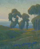 William Dorsey, A Path through the Eucalyptus Trees, oil on canvas