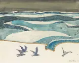Philip Latimer Dike, Untitled (Birds and Waves)