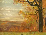 Nelson Augustus Moore, Autumn Landscape, oil on canvas