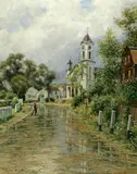 Louis Aston Knight, View of Old Mystic, Connecticut