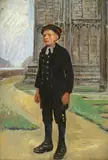 Anna Richards Brewster, Portrait of a Peasant, Portrait of a Student, and Portrait of a Country House: three, i)oil on painter's board, ii)oil on canvas, iii)oil on painter's board