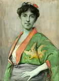 Irving Ramsey Wiles, Woman in a Japanese Kimono