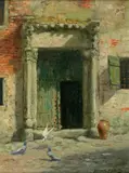 Burr H. Nicholls, El Greco's Home, Toledo, Spain, oil on board