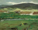 Robert Henri, O'Malley's Home, Ireland, oil on board
