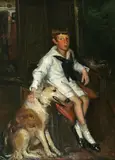 Frederick William MacMonnies, Portrait of a Boy and his Dog