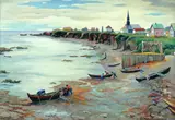 Tunis Ponsen, Cap des Rosiers, Canada, oil on canvas