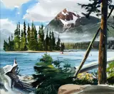 Alpine Lake by Aiden Lassell Ripley, watercolor on paper, offered May 2007