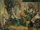 Don Freeman, Casting for Character, oil on masonite