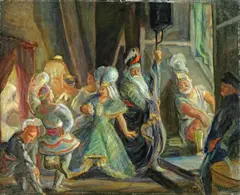 Don Freeman, Back Stage at the Opera, oil on canvas