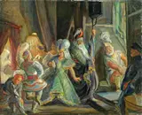 Don Freeman, Back Stage at the Opera, oil on canvas
