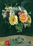 Moses Soyer, Still Life of a Vase of Flowers