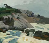 Vaclav Vytlacil, Rocky Coastline with Crashing Waves