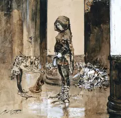 Jester by Robert Frederick Blum, watercolor and goauche on paper, sold May 2007