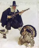 J. C. Leyendecker, Turkey Dinner, oil on canvas