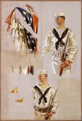 J. C. Leyendecker, Study for America Calls, oil on canvas