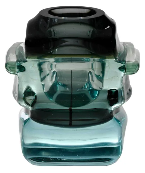 Glass Sculpture by Tom Patti, 1977, and hand polished glass, sold Apr 2022