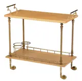 Aldo Tura, Lacquered Goatskin Bar Cart