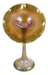 Quezal, Jack in the Pulpit Art Glass Vase