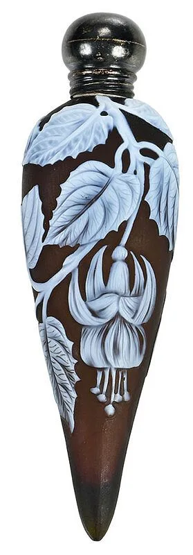 Thomas Webb & Sons, Cameo Lay Down Scent Bottle