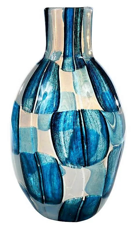 Ercole Barovier, Untitled, Pezzato Bicolor Glass Vase
