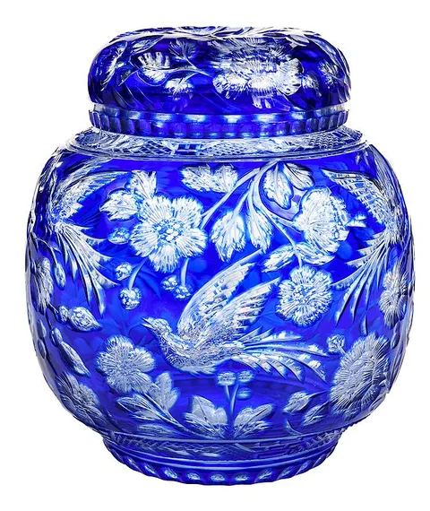 Stevens & Williams, Cut Glass Biscuit Jar