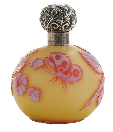 Thomas Webb & Sons, Cameo Glass Perfume, 1901, four-layer cameo glass